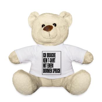 Lustig Witzig Geschenk Spruch Herren verschenken - Teddy - Weiß - Vorne