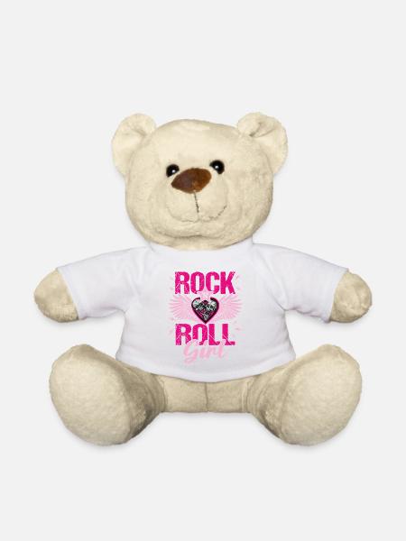 Rock 'n' Roll Girl Music, Danse, Concert, - Nounours - blanc