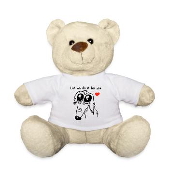 Borzoi Dog Borzoi Dog Let Me Do It For You - Teddy Bear - white - Front