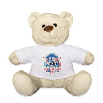 Knitting Knitter If I Knit Faster - Teddy - Weiß - Vorne