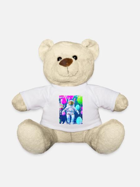 Osterhasen Astronaut im Weltall - Teddy - Weiß