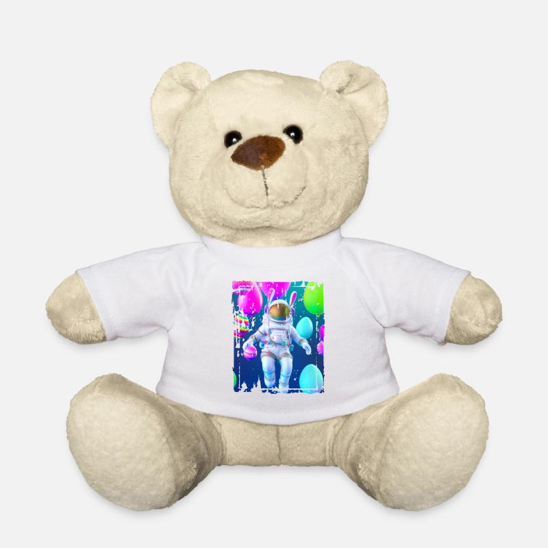Osterhasen Astronaut im Weltall - Teddy - Weiß