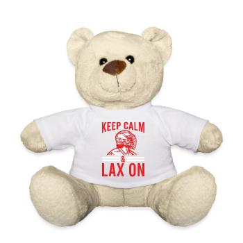 Lacrosse LAX Club Team Players Coaches Fans Coach - Teddy Bear - white - Front