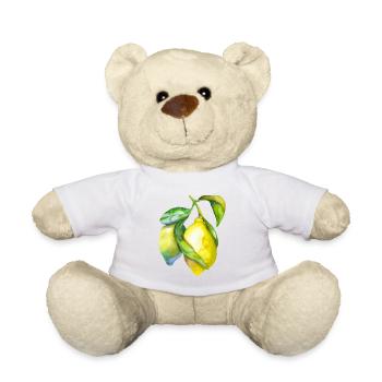 Citron frais aquarelle - Nounours - blanc - Devant