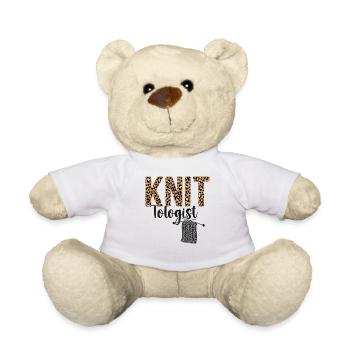 Knitting Knitter Leopard Cheetah - Teddy - Weiß - Vorne