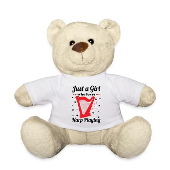Harfenspieler Harfenist - Teddy - Weiß - Vorne