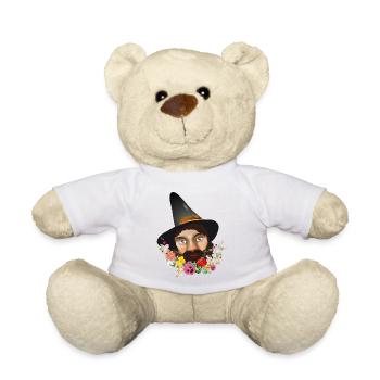 Der gefährliche Räuber als Puppen Theater Porträt - Teddy - Weiß - Vorne