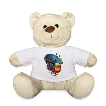 Tiefsee Kreatur mit Tentakeln undBier - Teddy - Weiß - Vorne