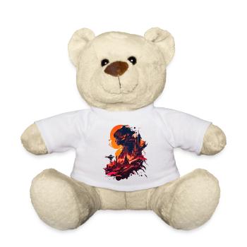 On an alien planet is a space station - Teddy Bear - white - Front