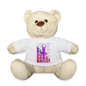 Ballet, Ballerine, Fille, Fille, Danse - Nounours - blanc - Devant