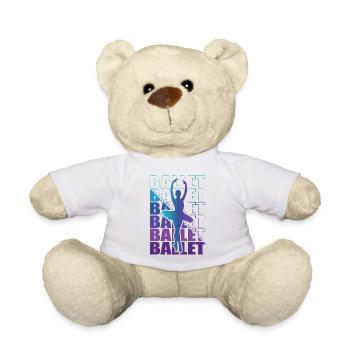 Ballet, Ballerine, Fille, Fille, Danse - Nounours - blanc - Devant