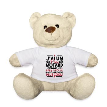 J ai un papy motard comme un papy normal - Nounours - blanc - Devant