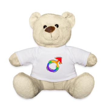 Fier LGBTQ. Opinion - Nounours - blanc - Devant