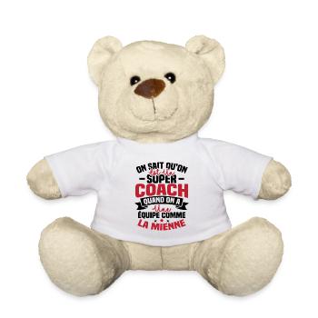 On sait qu'on est un super coach - Nounours - blanc - Devant