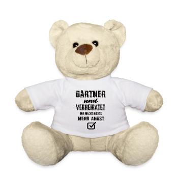 Gärtner Und Verheiratet Mir Macht Nix Mehr Angst - Teddy - Weiß - Vorne