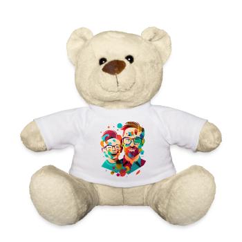 Father's Day - Father and Son - Teddy Bear - white - Front
