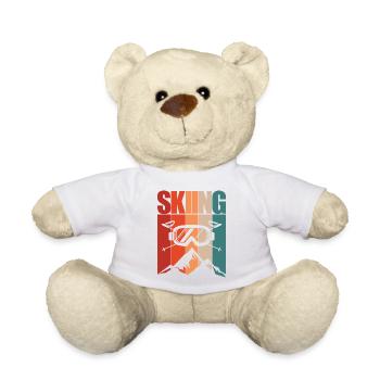 Skiing Ski fahren Ski Motiv für Schi Fahrer - Teddy - Weiß - Vorne