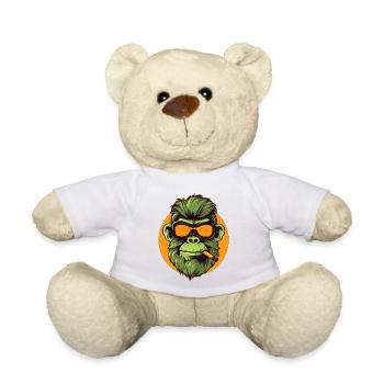 Cool Ape Smoking - Teddy - Weiß - Vorne