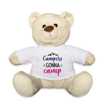Camper auf dem Weg zum Camp - Teddy - Weiß - Vorne