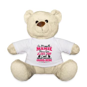 Je suis mamie trop cool, Cadeau pour cool mamie - Nounours - blanc - Devant