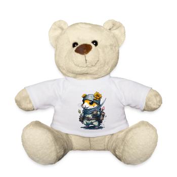 Mit diesem Design wirst du zum Ninja Hamster - Teddy - Weiß - Vorne