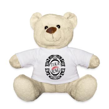 Tika Tonu Maori Design - Maori T-Shirt - Teddy Bear - white - Front