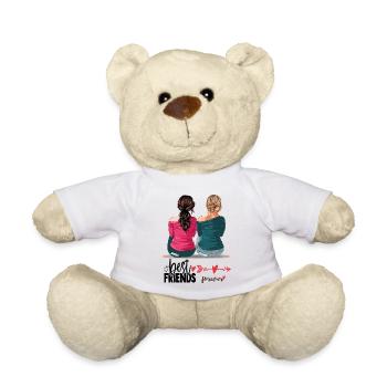 best friends forever, BBF funny T-shirt - Teddy Bear - white - Front