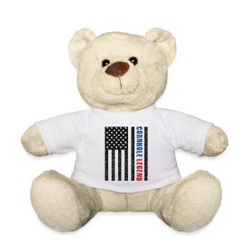 Cornhole Legend USA - Teddy Bear - white - Front