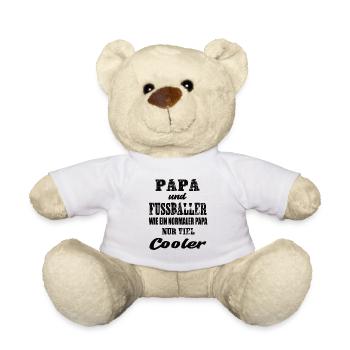 Papa und Fußballer Fußball Fußballspiel Sport - Teddy - Weiß - Vorne