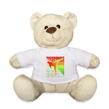 Kickboxer Martial Arts Kickboxing Kickboxen - Teddy - Weiß - Vorne