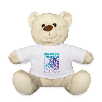 Motocross Enduro Motorrad Freestyle Extrem Sport - Teddy - Weiß - Vorne