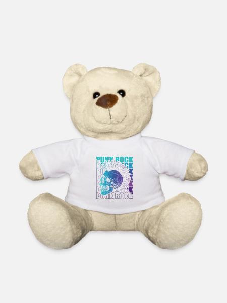 Punk Rock Pogo Anarchie Punks Punk Rocker Punk - Nounours - blanc