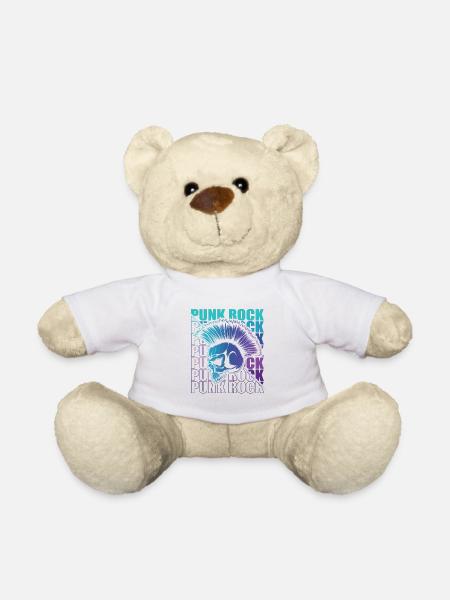 Punk Rock Pogo Anarchie Punks Punk Rocker Punk - Nounours - blanc