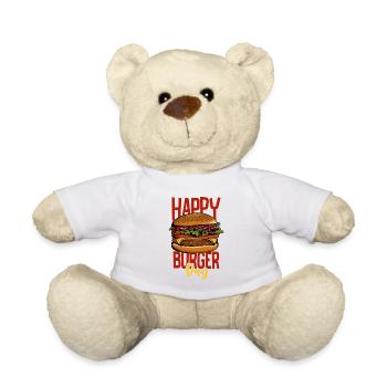 J’adore la restauration rapide, les burgers et les frites - Nounours - blanc - Devant