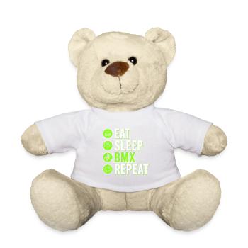 Tenue de vélo vintage, vélo urbain freestyle BMX - Nounours - blanc - Devant