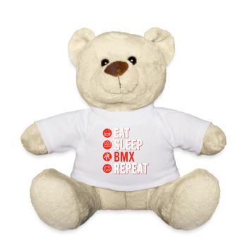Tenue de vélo vintage, vélo urbain freestyle BMX - Nounours - blanc - Devant