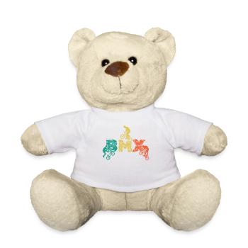 Tenue de vélo vintage, vélo urbain freestyle BMX - Nounours - blanc - Devant