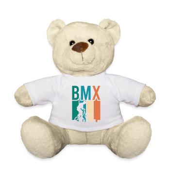 Tenue de vélo vintage, vélo urbain freestyle BMX - Nounours - blanc - Devant