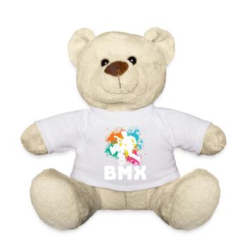 Tenue de vélo vintage, vélo urbain freestyle BMX - Nounours - blanc - Devant