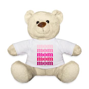 mom mom mom rosa - Teddy - Weiß - Vorne