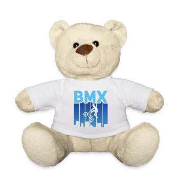 Tenue de vélo vintage, vélo urbain freestyle BMX - Nounours - blanc - Devant