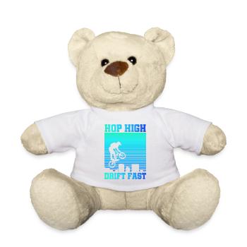 Tenue de vélo vintage, vélo urbain freestyle BMX - Nounours - blanc - Devant