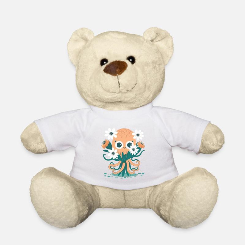 Affectionate Tentacles 3 - Teddy Bear - white