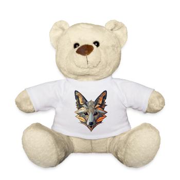 Art abstrait Fox - Nounours - blanc - Devant