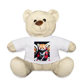 Astronaute panda rouge - Nounours - blanc - Devant
