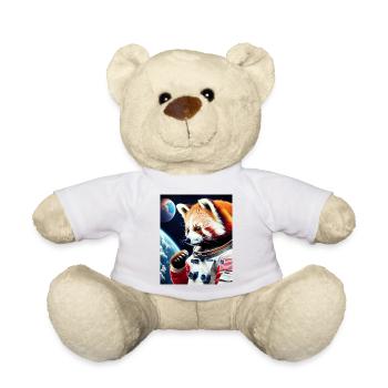 Red Panda in space - Teddy Bear - white - Front