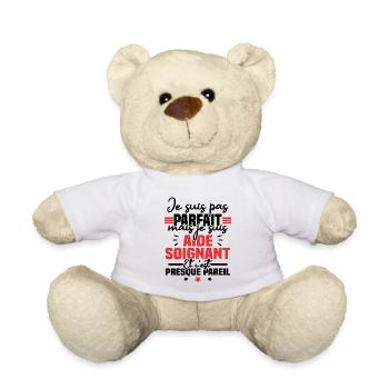 Je suis pas parfait mais je suis aide soignant - Nounours - blanc - Devant