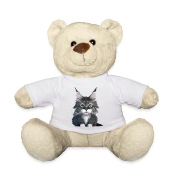 Cat Owner Maine Coon Cat Kitten Male - Teddy Bear - white - Front