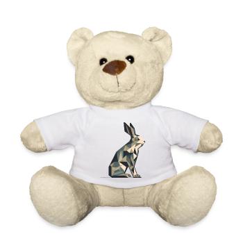 Origami Rabbit - Teddy Bear - white - Front
