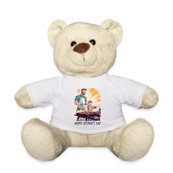Cadeau de fête des pères pour les grillons père et fils - Nounours - blanc - Devant